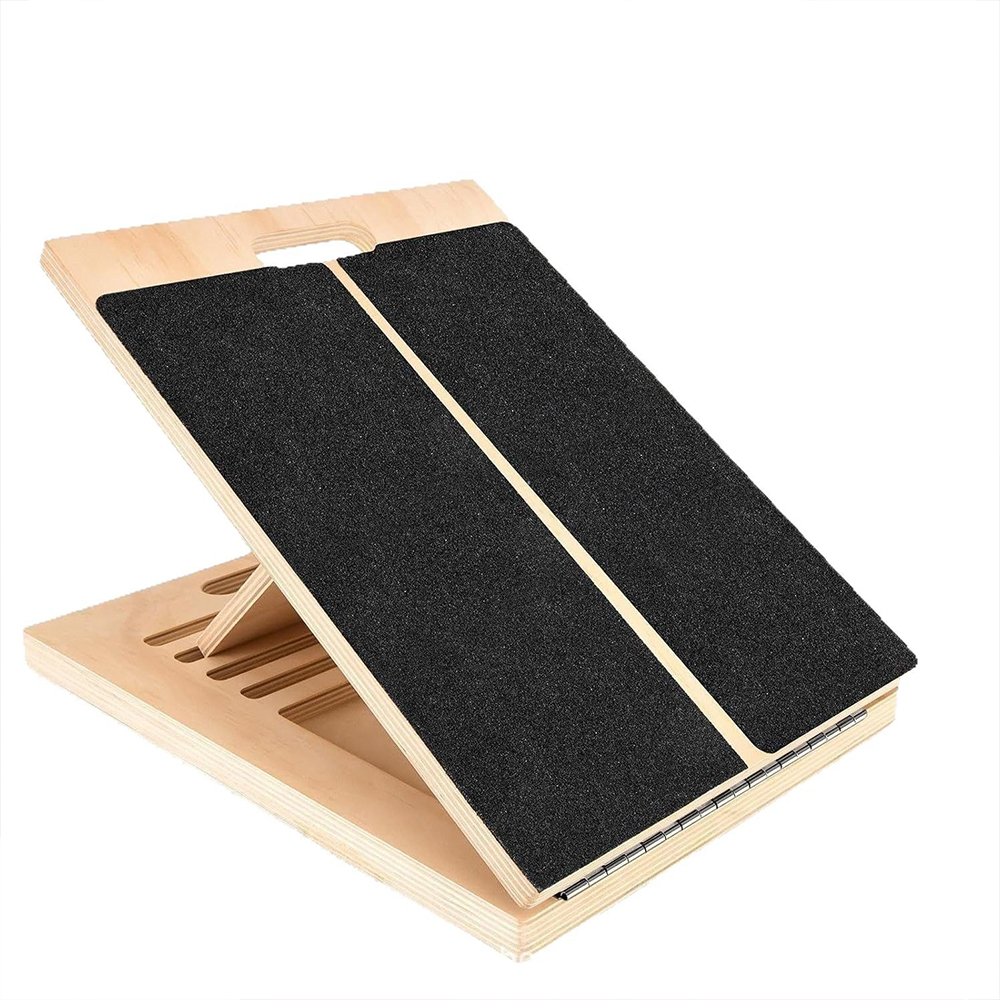 Sports Equipment Online - Foldable Wooden Incline Board Adjustable Calf