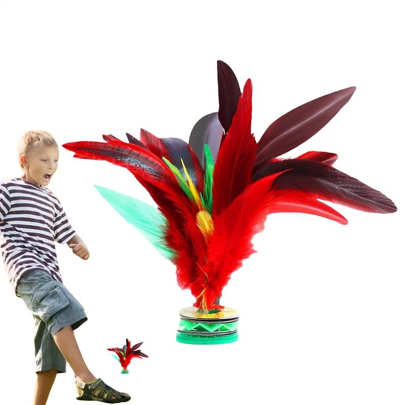 Sports Equipment In Chinese - Kick Shuttlecock Chinese Jianzi Colorful Feather