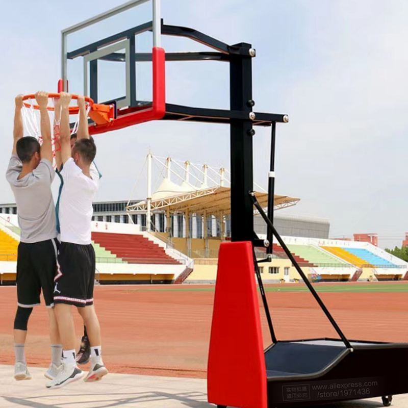 Sports Equipment Rack - Height Adjustable Portable Movable Basketball Stand