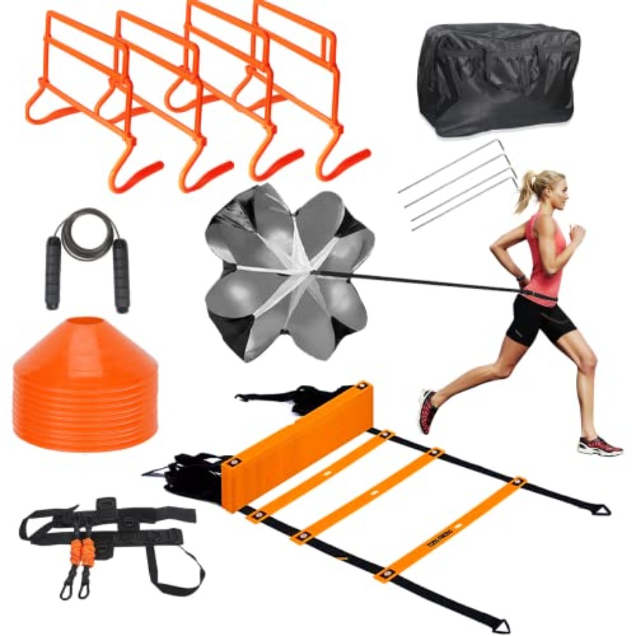 Agility Hurdle Set - SpeedandAgility Training Set 20Feet Agility Ladder