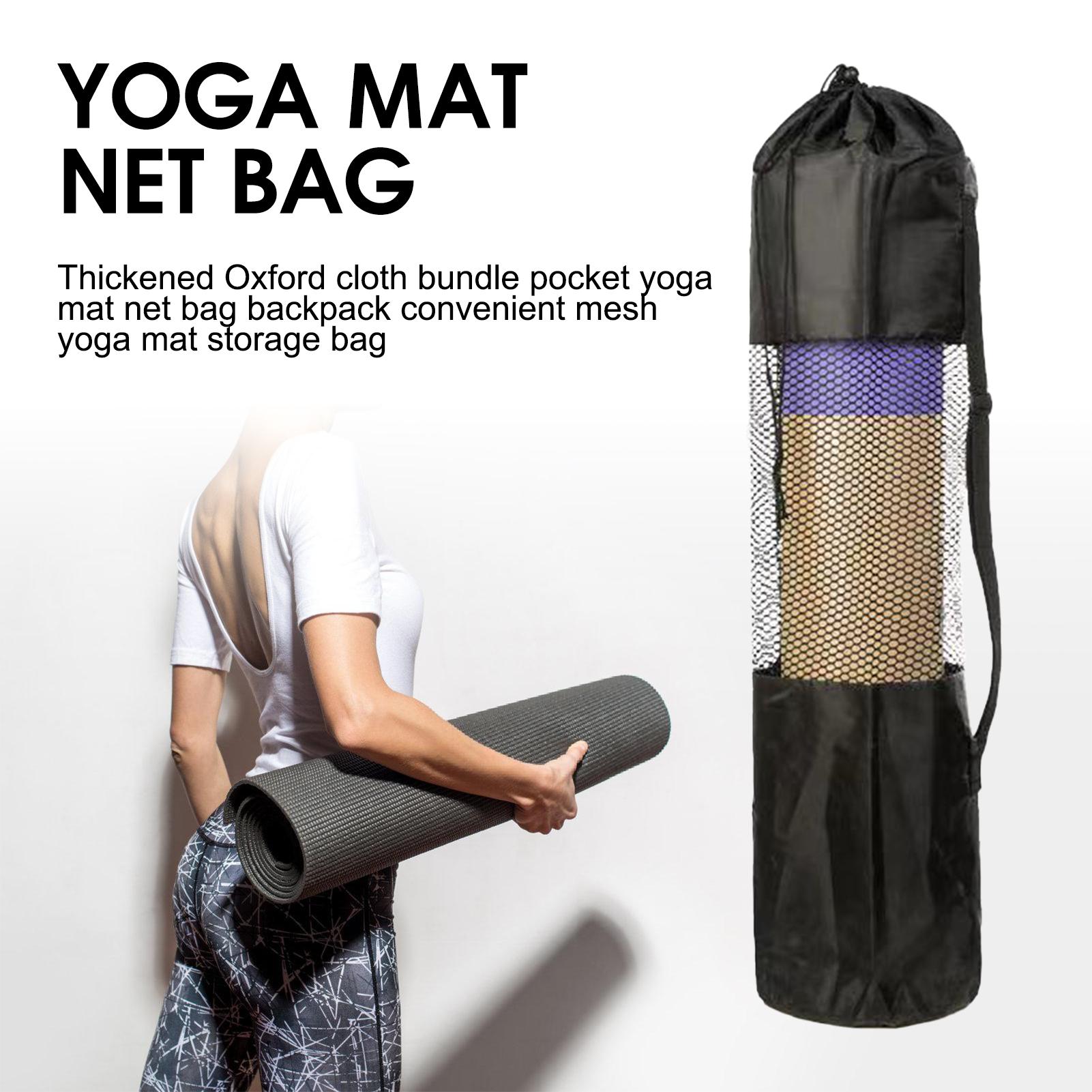 Sports Equipment Bag - Yoga Mat Bag with Mesh Window