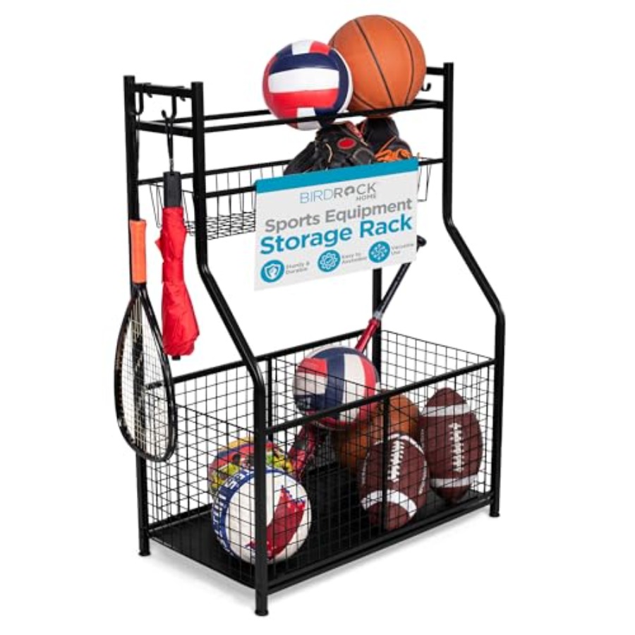 Sports Equipment Rack - Sports Equipment Ball Organizer 43H Garage