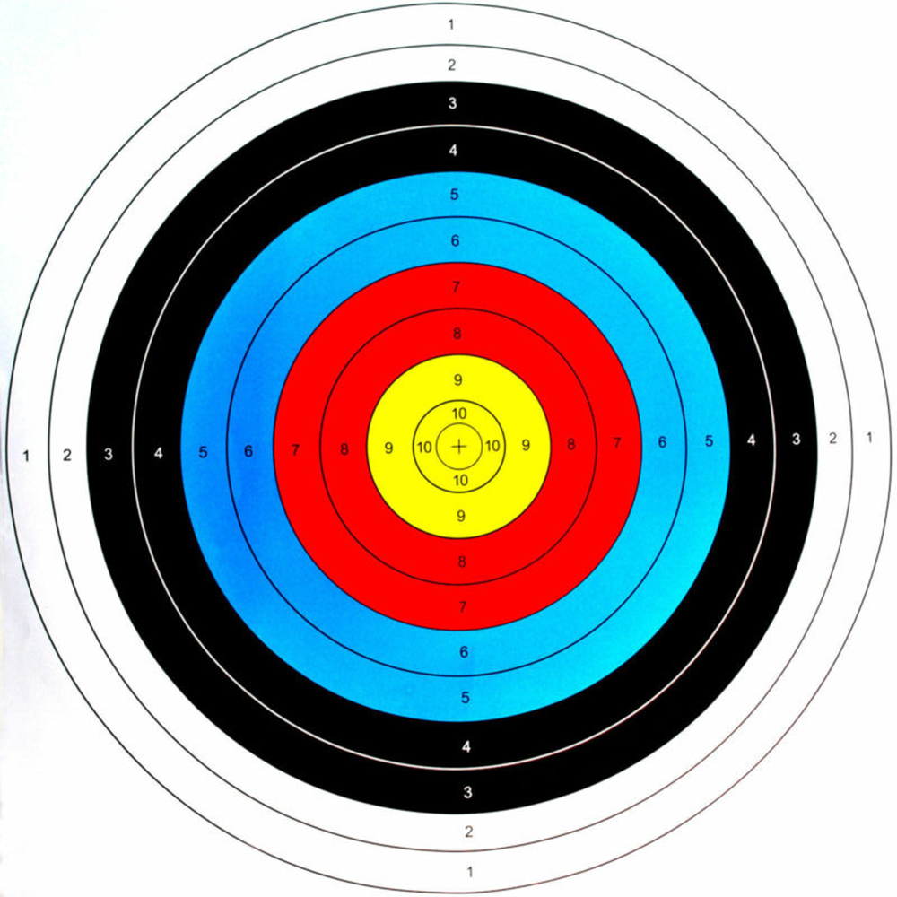 Archery Target Face - 10pc 40x40cm Archery Targets Paper Face