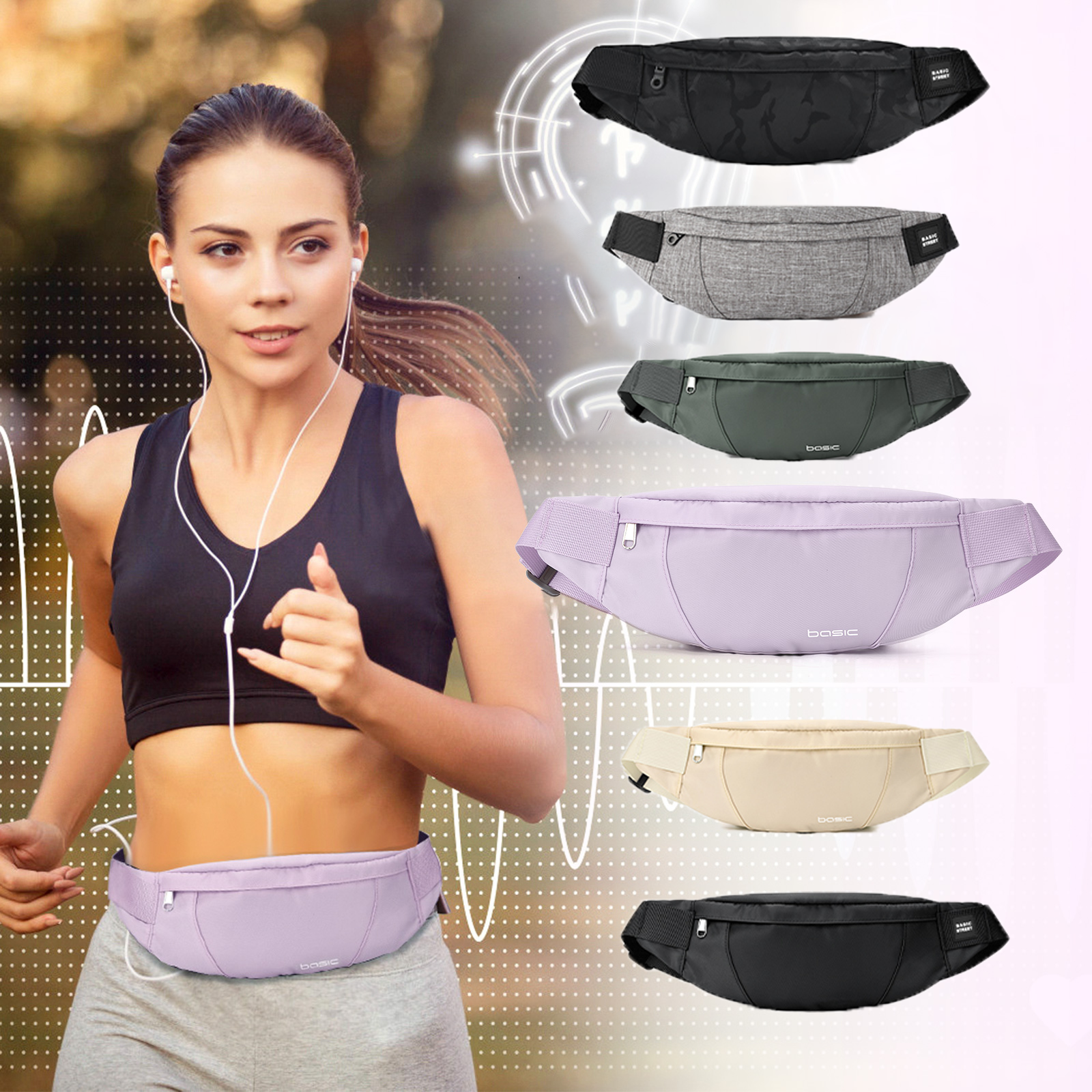 Sports Equipment Bag - Fashion Running Waist Bag Waterproof Sports