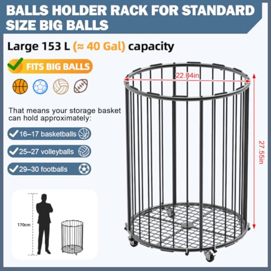 Garage Ball Storage: Round Spo - Sports Equipment Rack recensione e prezzo