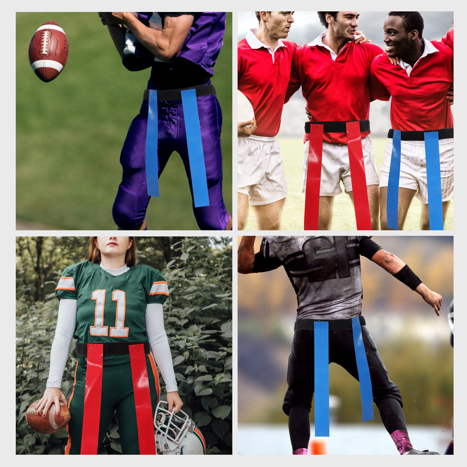2Sets Football Waist Flags Adj - Sports Equipment Game recensione e prezzo