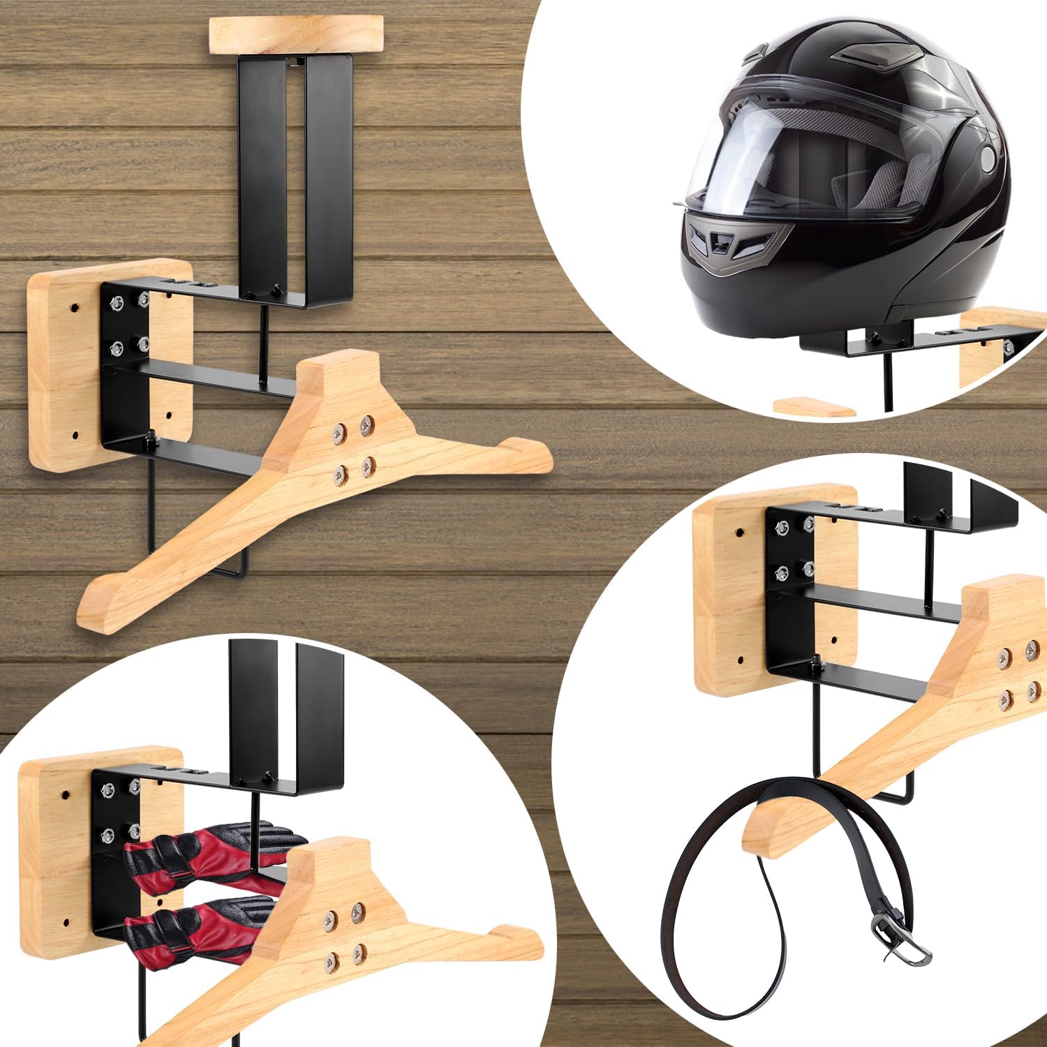 Wood Motorcycle Helmet Holder  - Sports Equipment Rack recensione e prezzo