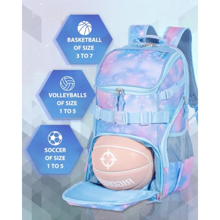 Basketba Backpack Woen Fit Soc - Sports Equipment Bag recensione e prezzo