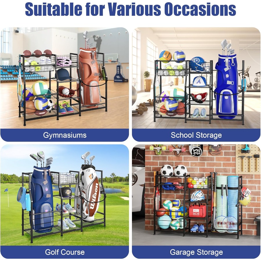 Golf Bag Stand Garage Storage  - Sports Equipment Golf recensione e prezzo