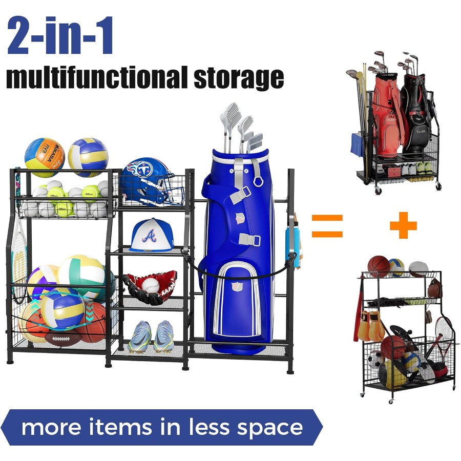 Golf Bag Stand Garage Storage  - Sports Equipment Golf recensione e prezzo