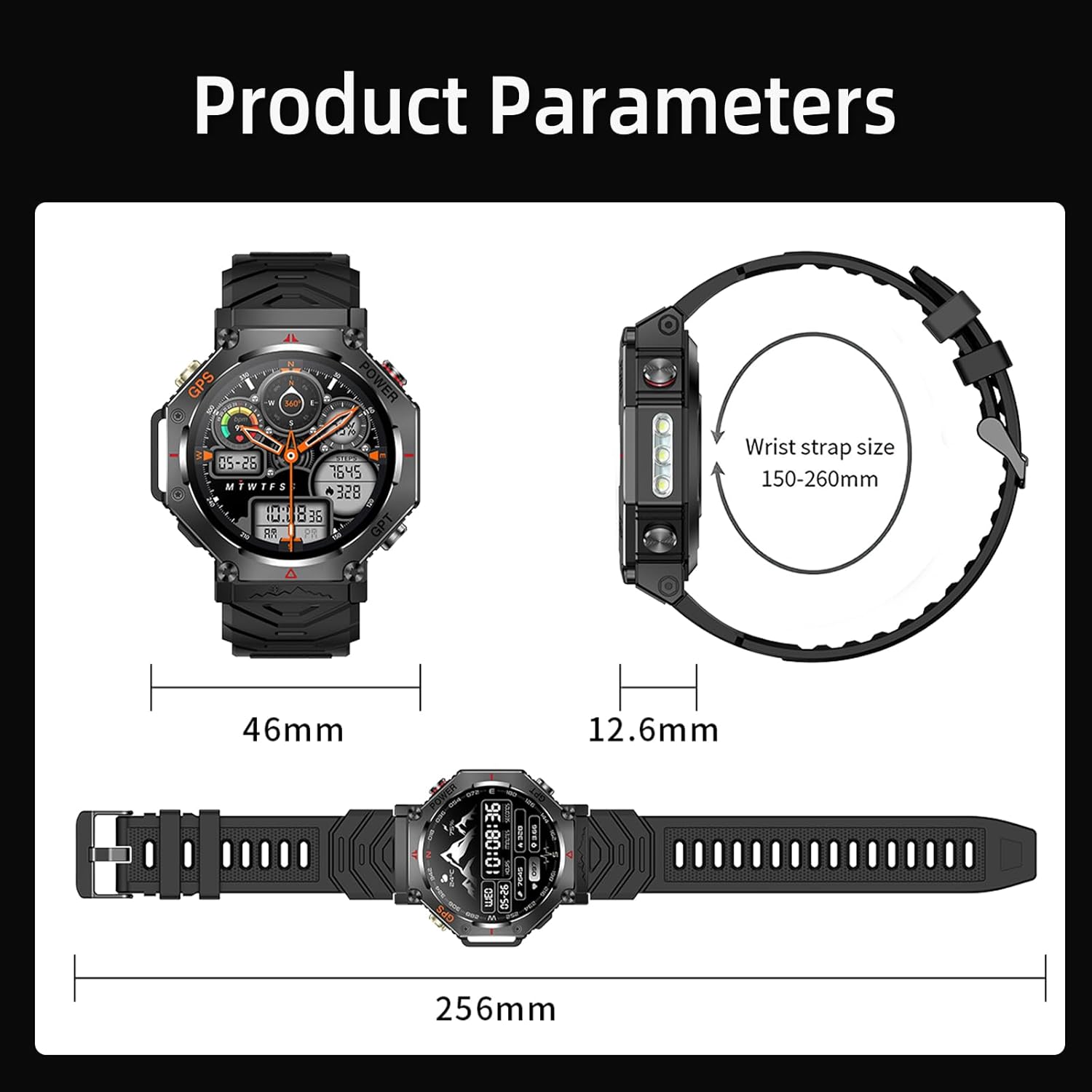 (Black) 1.39-inch fashionable  - Sports Equipment In French recensione e prezzo