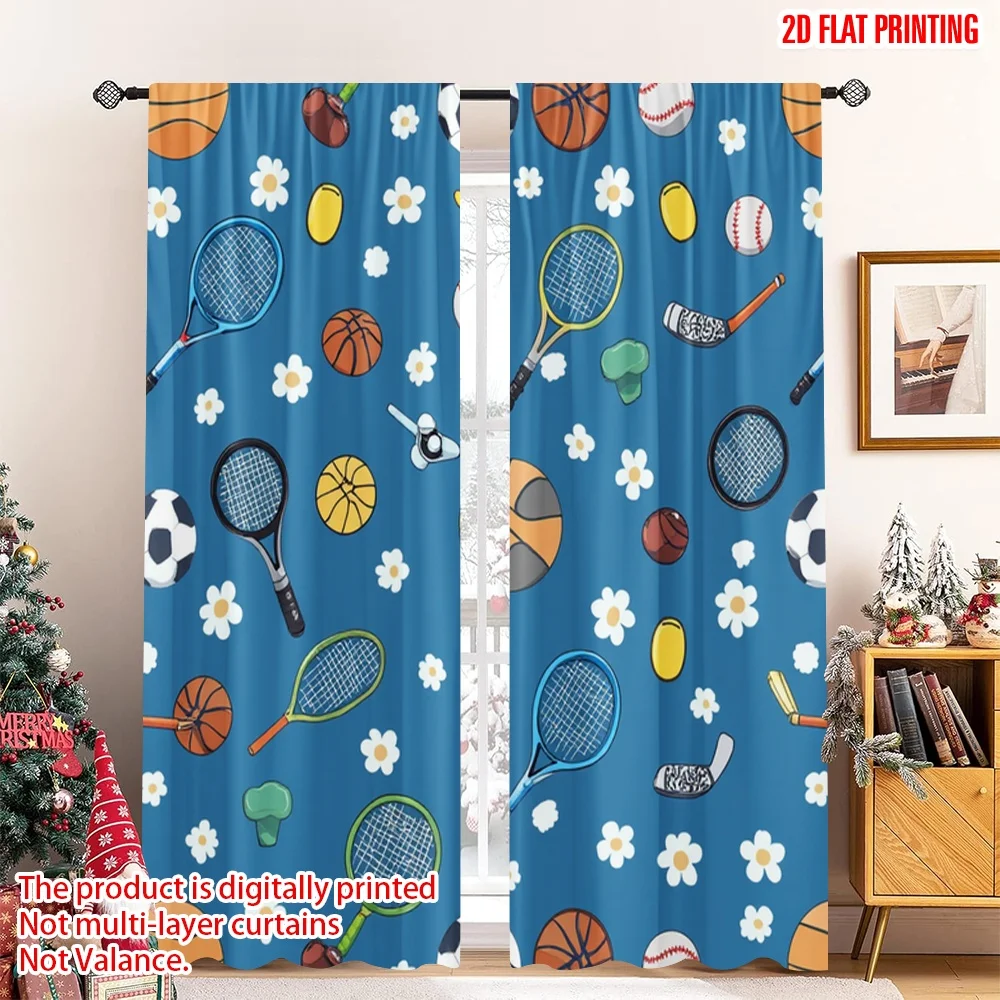 2pcs 2D flat printing Drapes S - Sports Equipment In French recensione e prezzo