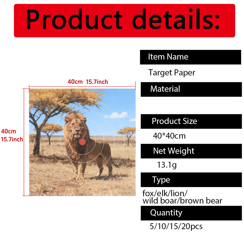40x40cm Shooting Target Paper  - Archery Target Face recensione e prezzo