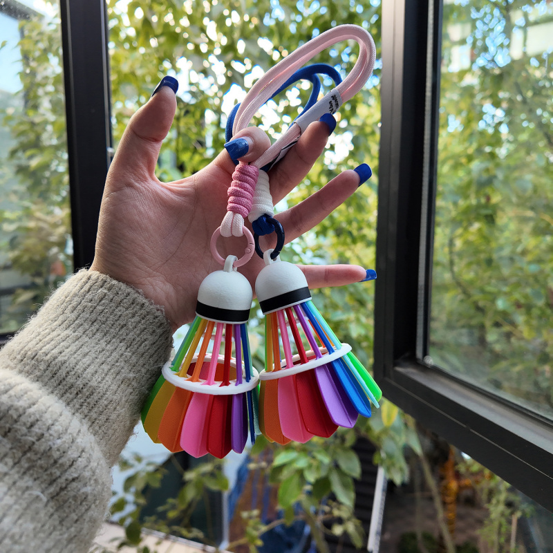 3D Printed Badminton Keychain  - Sports Equipment In Chinese recensione e prezzo