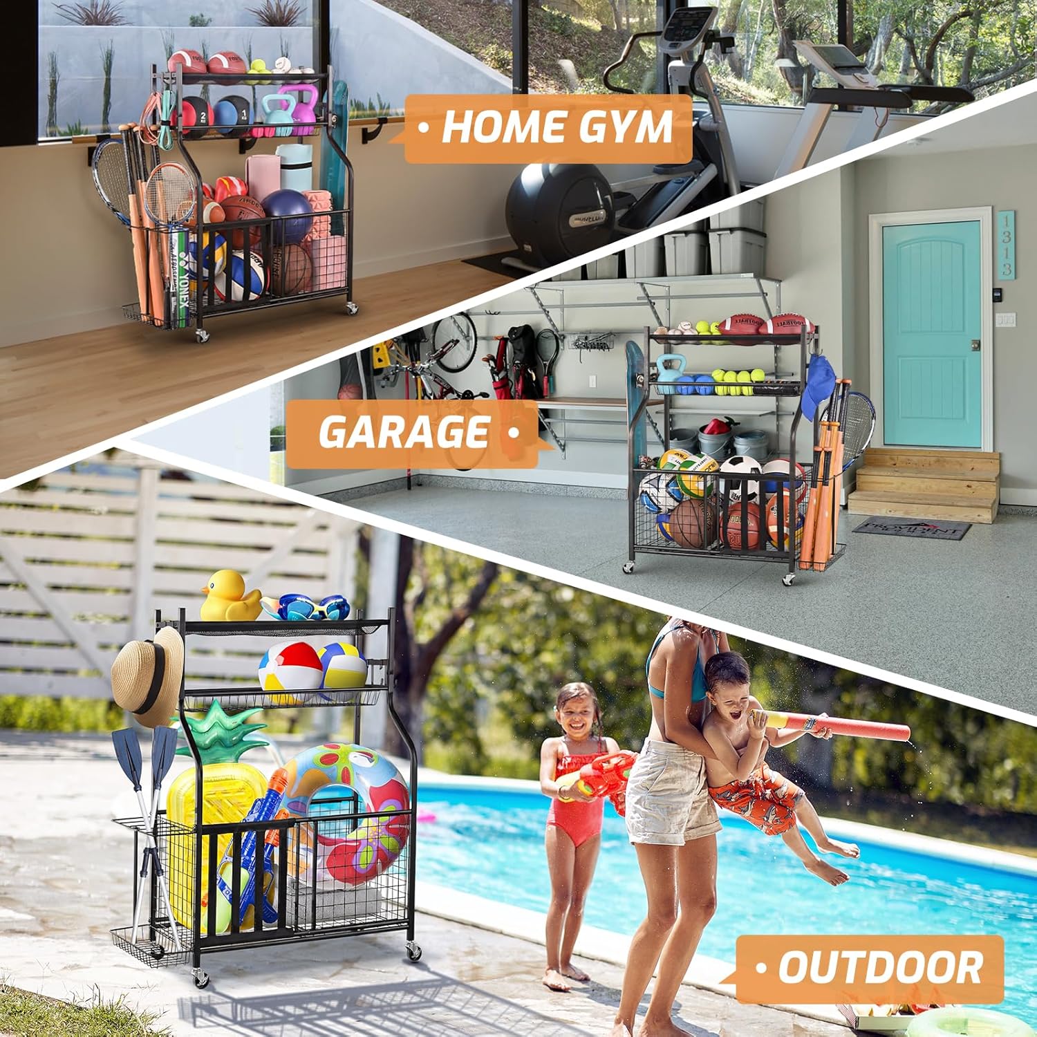Sports Equipment Storage Rack  - Sports Equipment Rack recensione e prezzo