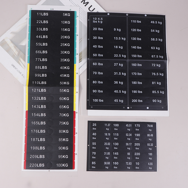 Weight Stack Labels 4.5kg To 1 - Sports Equipment Online recensione e prezzo