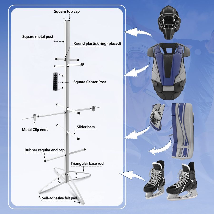 Hockey Gear Drying Rack Metal  - Sports Equipment Rack recensione e prezzo