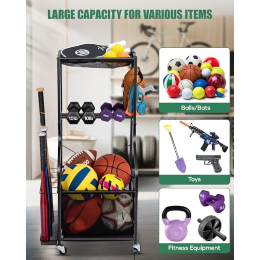 Sports Equipment Garage Organi - Sports Equipment Rack recensione e prezzo