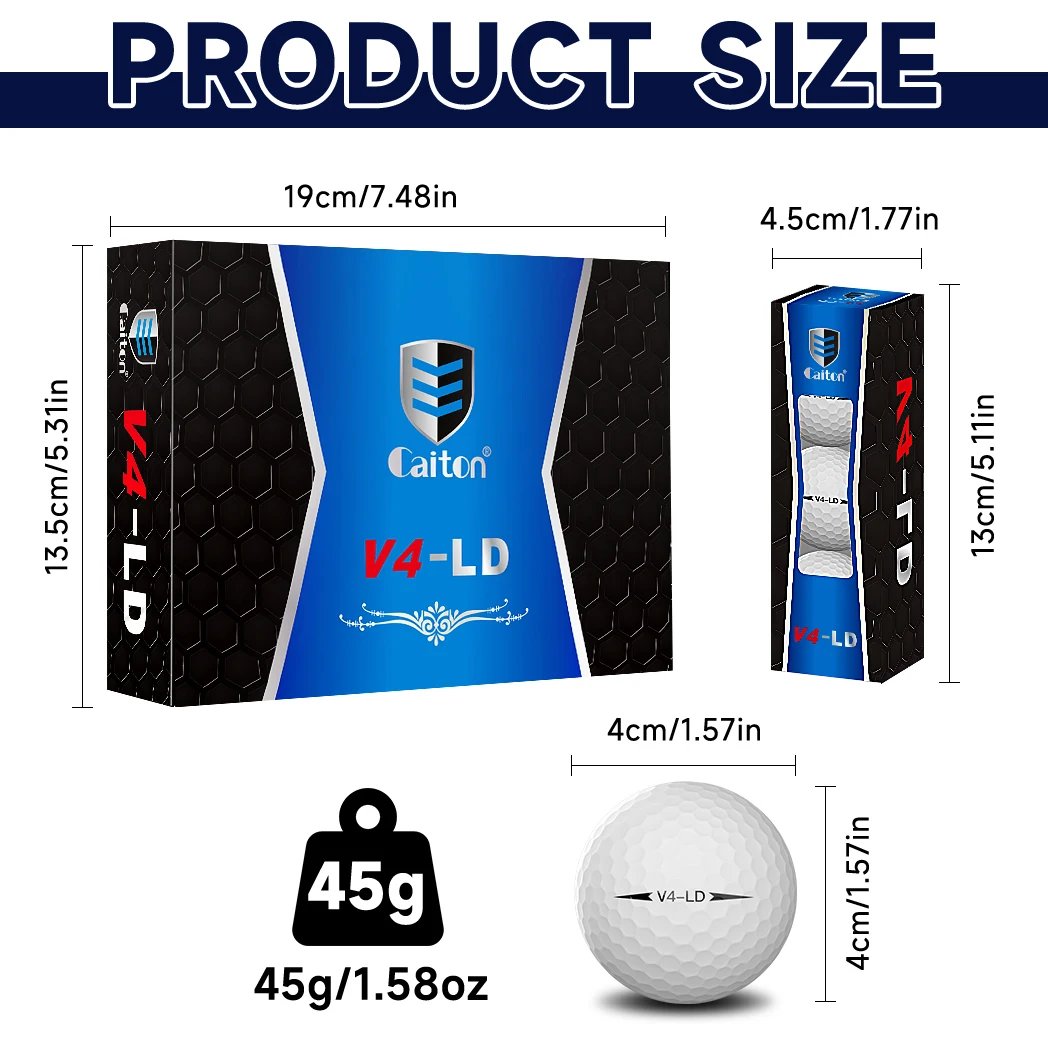 Caiton 12/6/3 Pcs Pro Golf Bal - Sports Equipment Golf recensione e prezzo