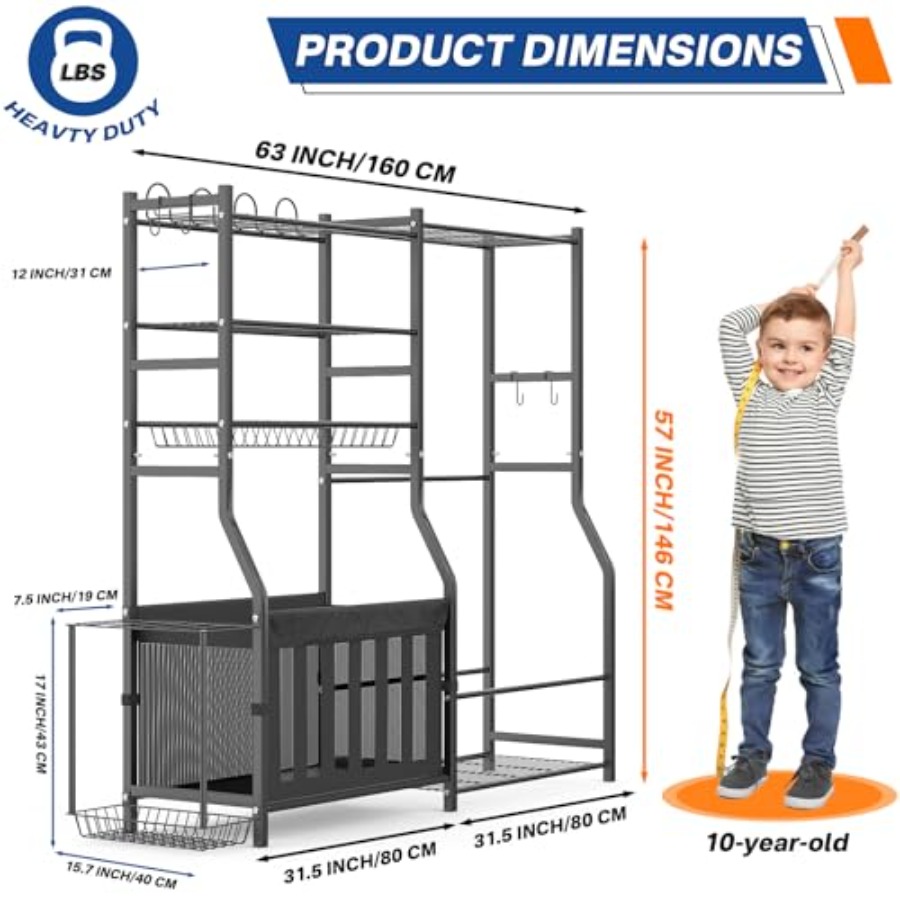 Heavy Duty Garage Sports Equip - Sports Equipment Rack recensione e prezzo